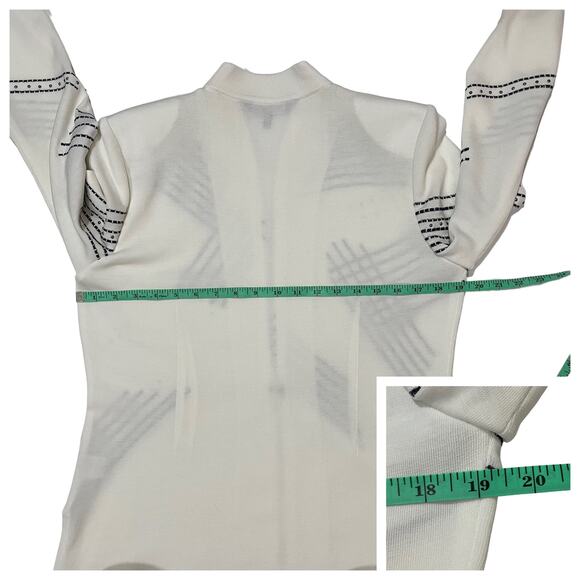 Ming Wang Embroidered Knit Cardigan Jacket - White - Small - Picture 4 of 16